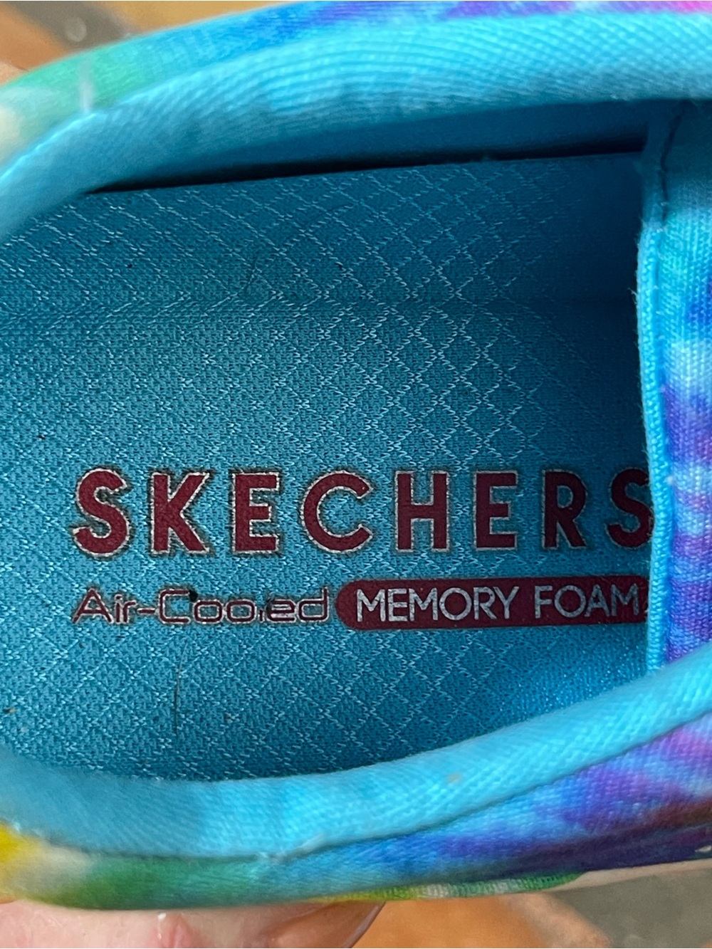 Skechers Tie Dye Lug Sole Sneakers Rainbow Canvas Shoes Size 9.5 - Picture 9 of 9